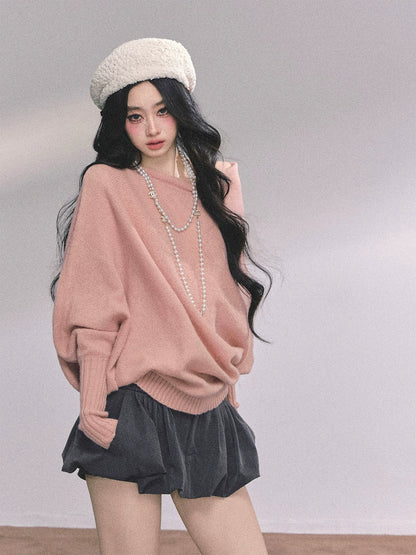 Soft Sweet Off-Shoulder Knit Sweater