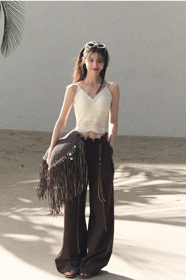 High-Stretch Lace Backless Camisole