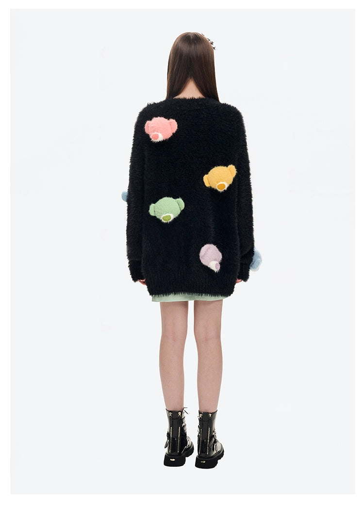 Doozoo Pastel Bear Cardigan