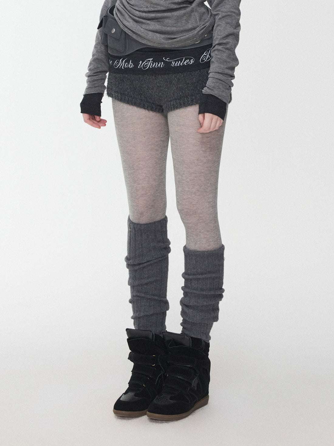 Wool Blend Over-the-Knee Slouchy Socks
