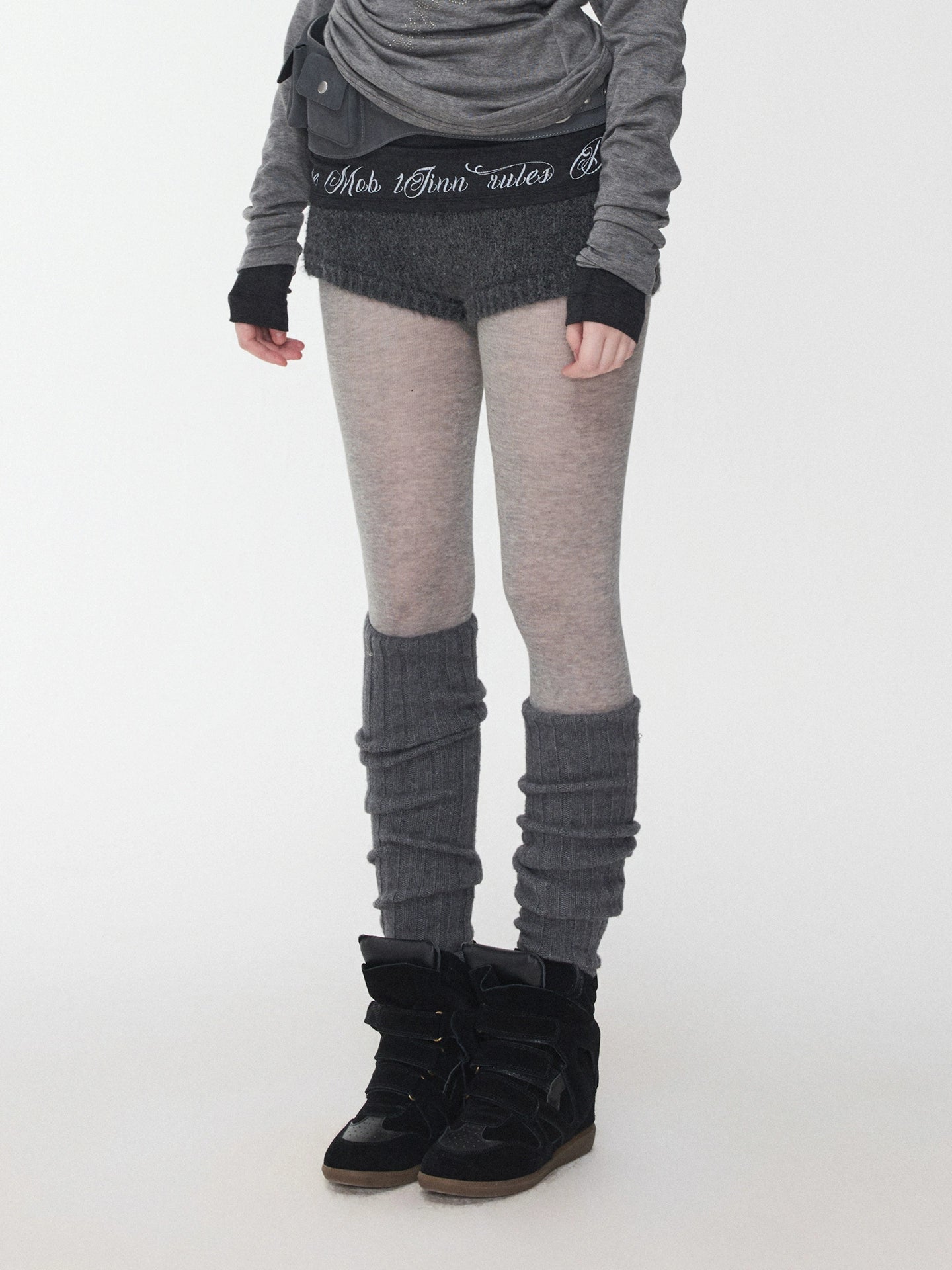 Wool Blend Over-the-Knee Slouchy Socks