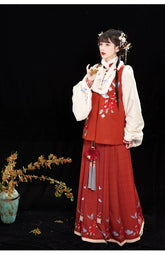 "轻花蝶影"Ming-Dynasty Hanfu Set - CHINASQUAD