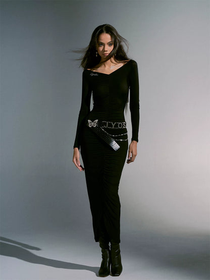 Butterfly Rhinestone PU Waistbelt