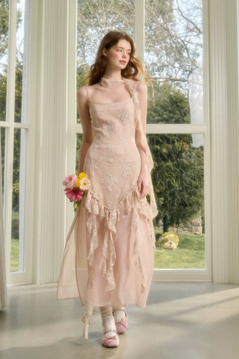 Pink Cloud Lace Fairy Dress