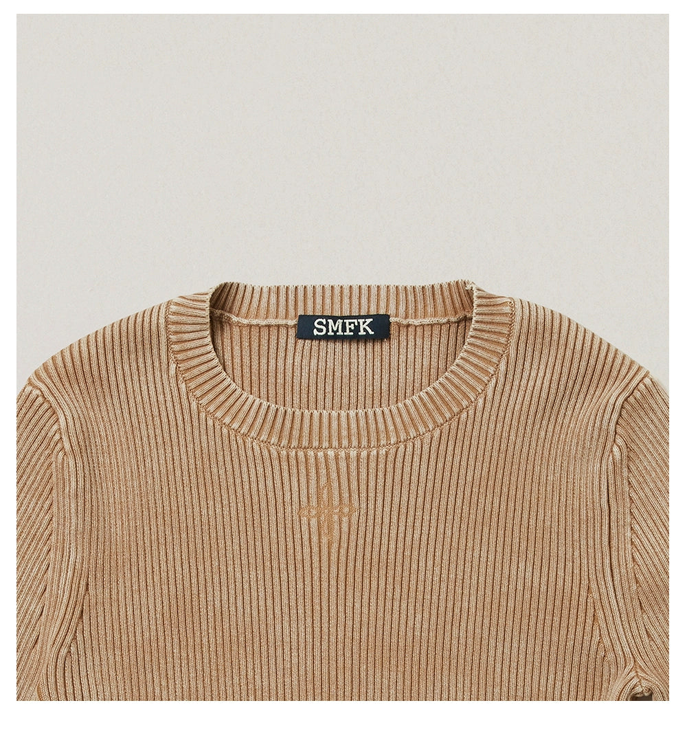 Wild Retro Long-Sleeve Knit Crewneck