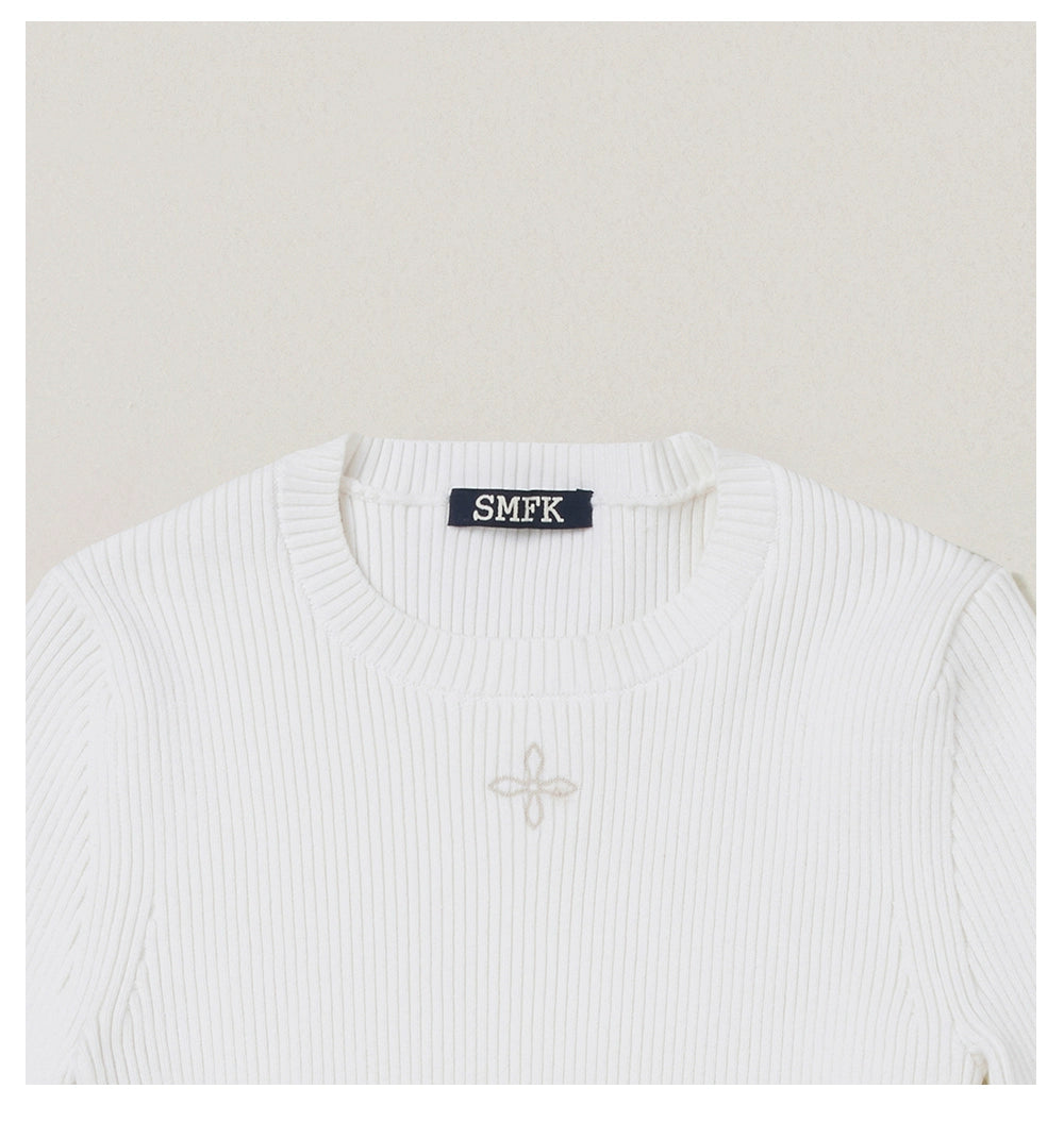 Wild Retro Long-Sleeve Knit Crewneck