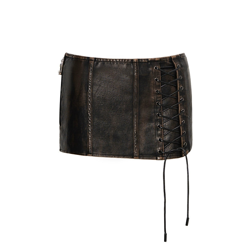 Vintage Washed Biker Leather Set