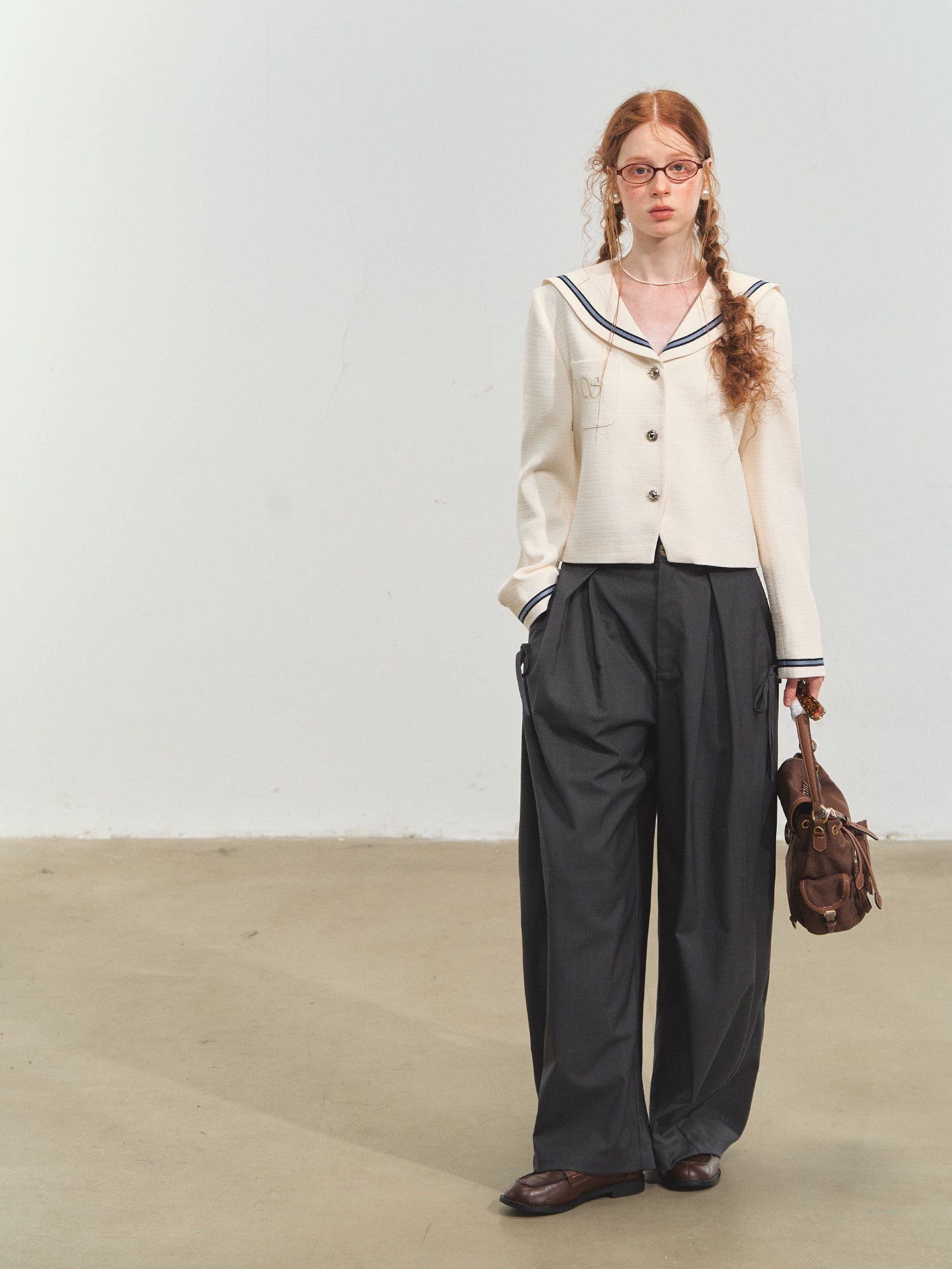 Nautical Embroidered Tweed Cropped Jackets