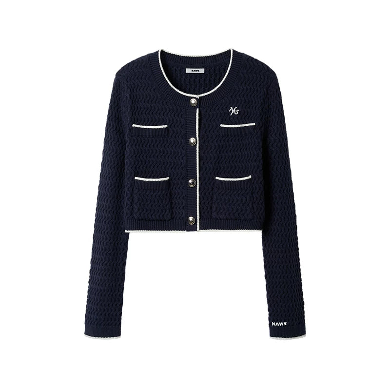 Wanderer Knight Cropped Cable-Knit Cardigan