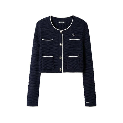 Wanderer Knight Cropped Cable-Knit Cardigan