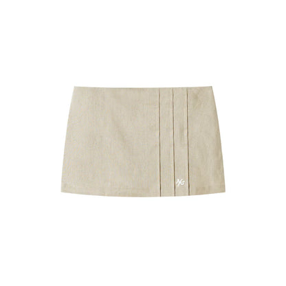Lyocell Linen H-Line Mini Skirt