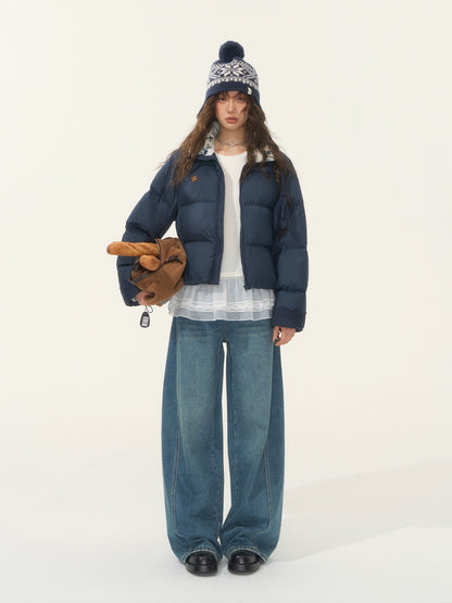 Faux Fur Collar Puffer Jacket