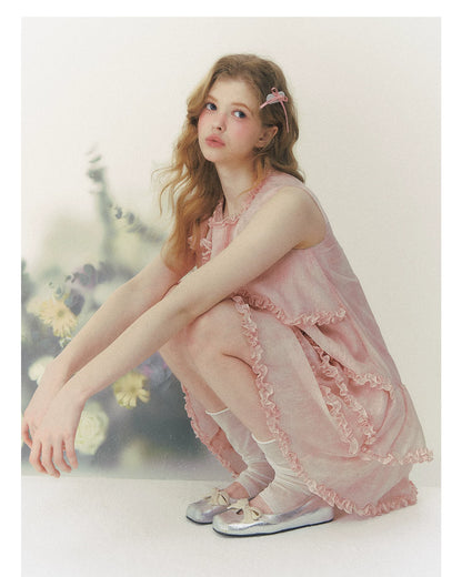 Pink Mist Tiered Ruffle Dress