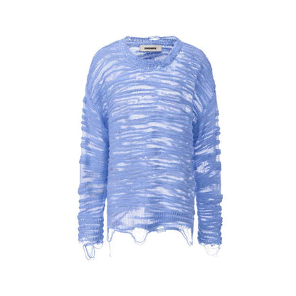 Textured Slub Wool Knit Sweater