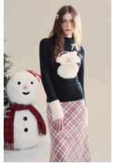 Black Snowman Mink Fur Sweater - CHINASQUAD