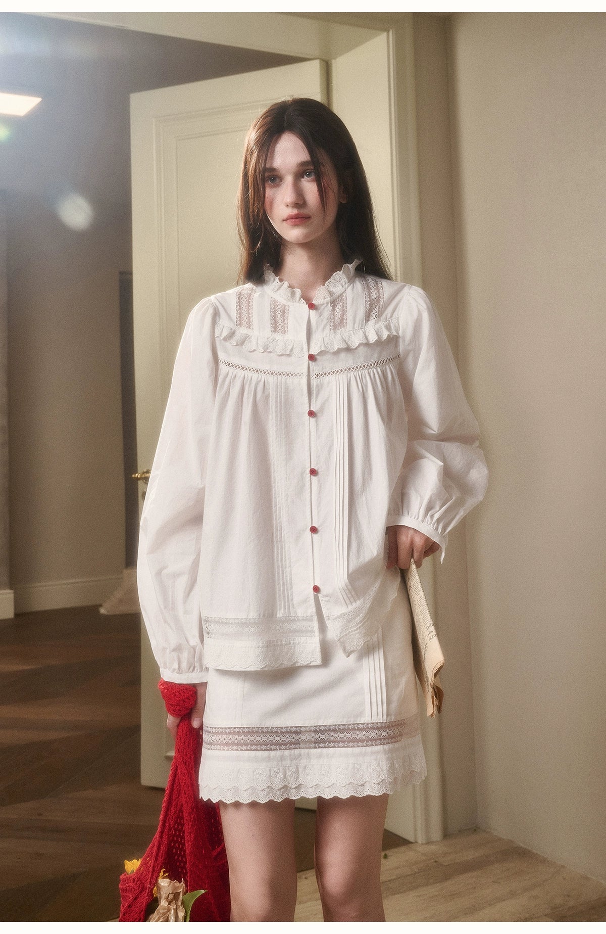 Cosagach Little World Cotton Shirt &amp; Skirt Set