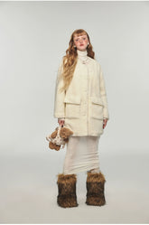 Plush Loungewear Pajamas Set with Bear Ear Hat - CHINASQUAD