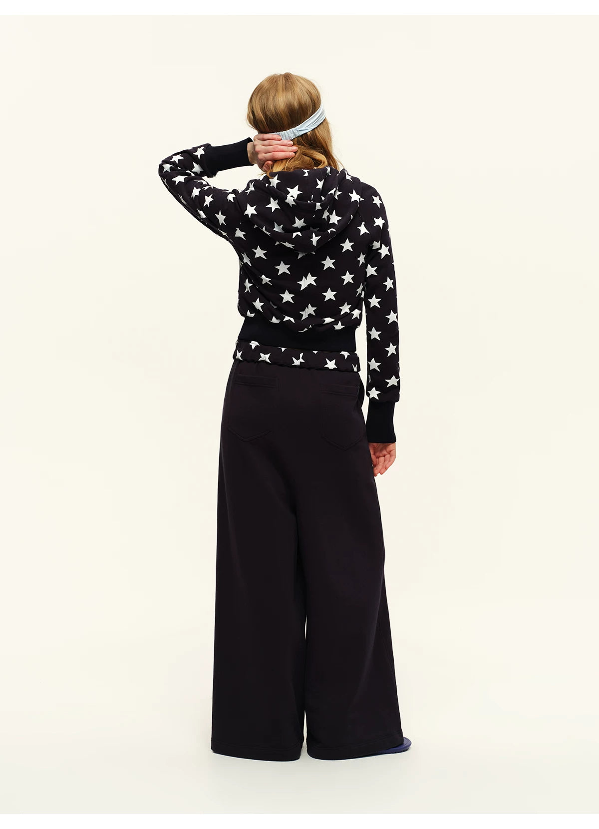 Hooded Sweatshirt &amp; Wide-Leg Sweatpants Set