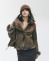 2TH DESIRE Vintage Asymmetric Shearling-Effect Suede Jacket – view 2