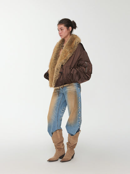 Aviator Faux Fur Jacket