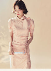 Pink Cheongsam Dress - CHINASQUAD