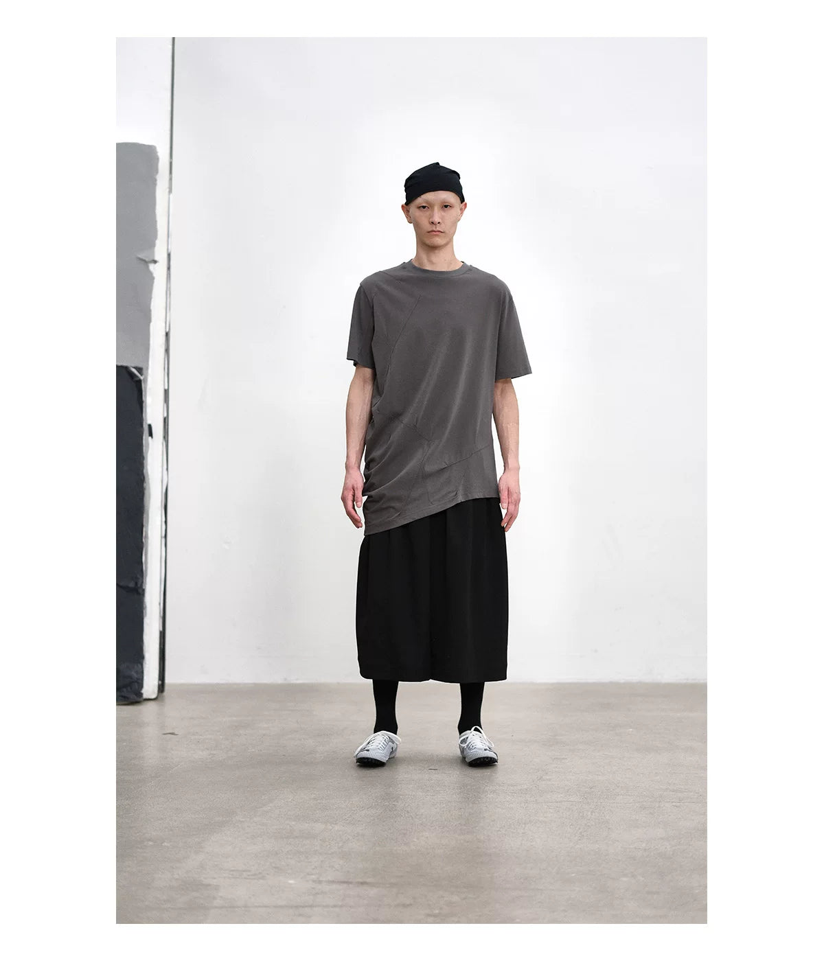 Asymmetric Panel Oversized Cotton T-Shirt