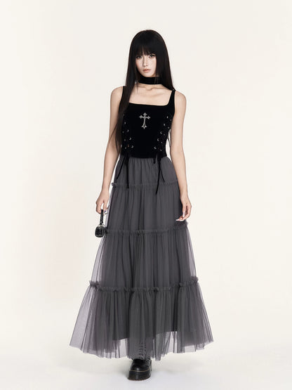 Lace-Up Flared Sleeve Slim-Fit Shirt