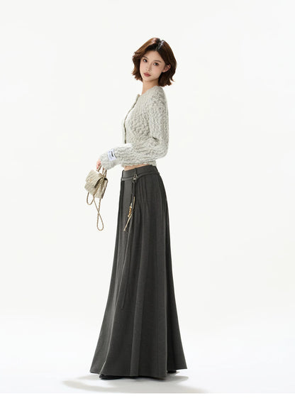 Knit Cardigan &amp; Mini Skirt Tweed-Style Set