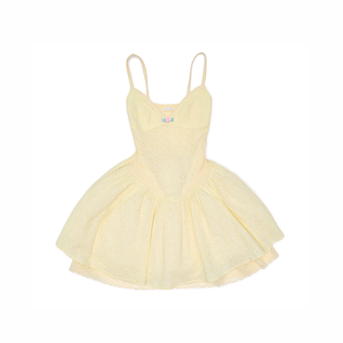 Cotton Eyelet Corset Mini Dress 1Jinn Studio