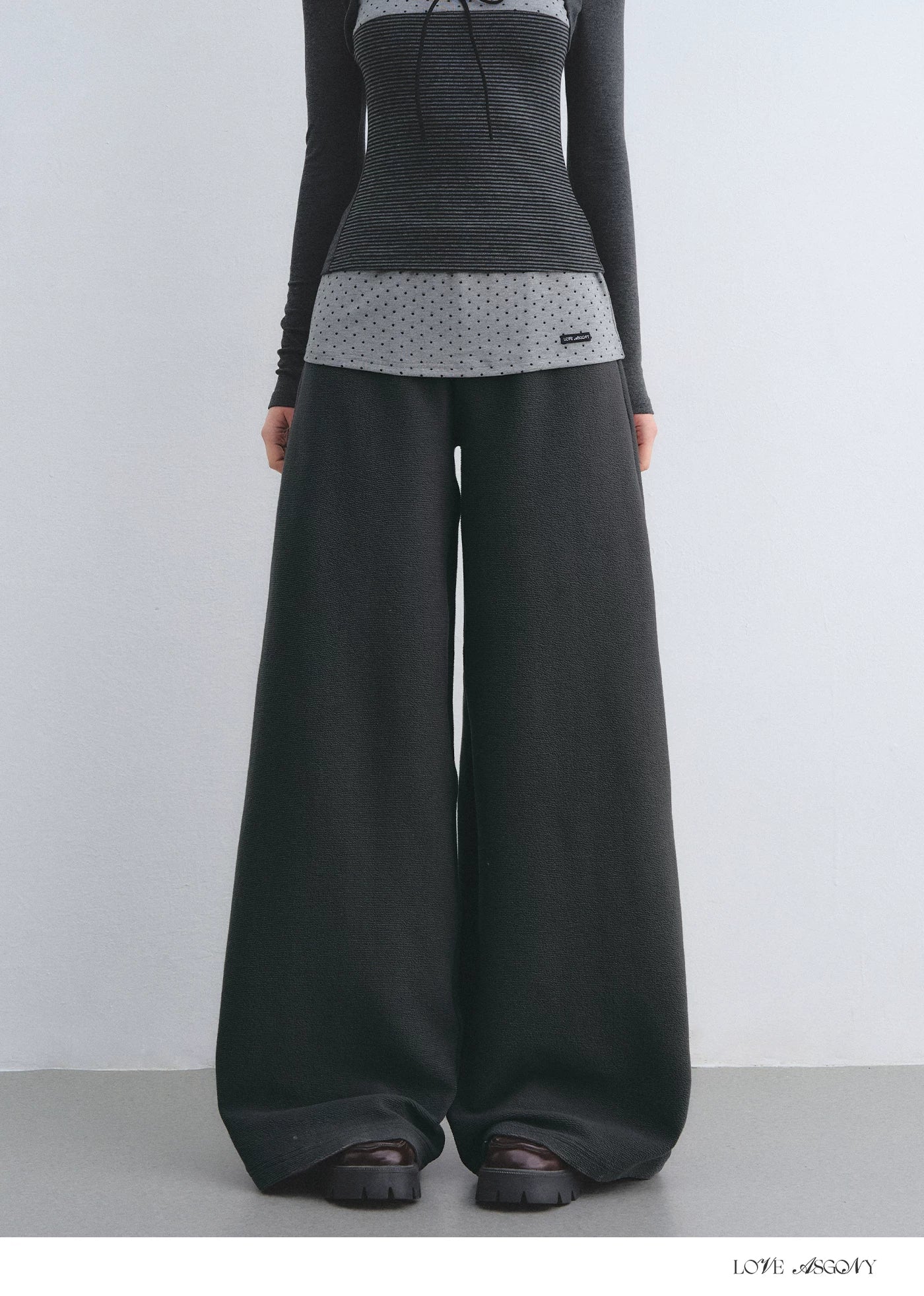 Faux-Layer Top and Pants Set