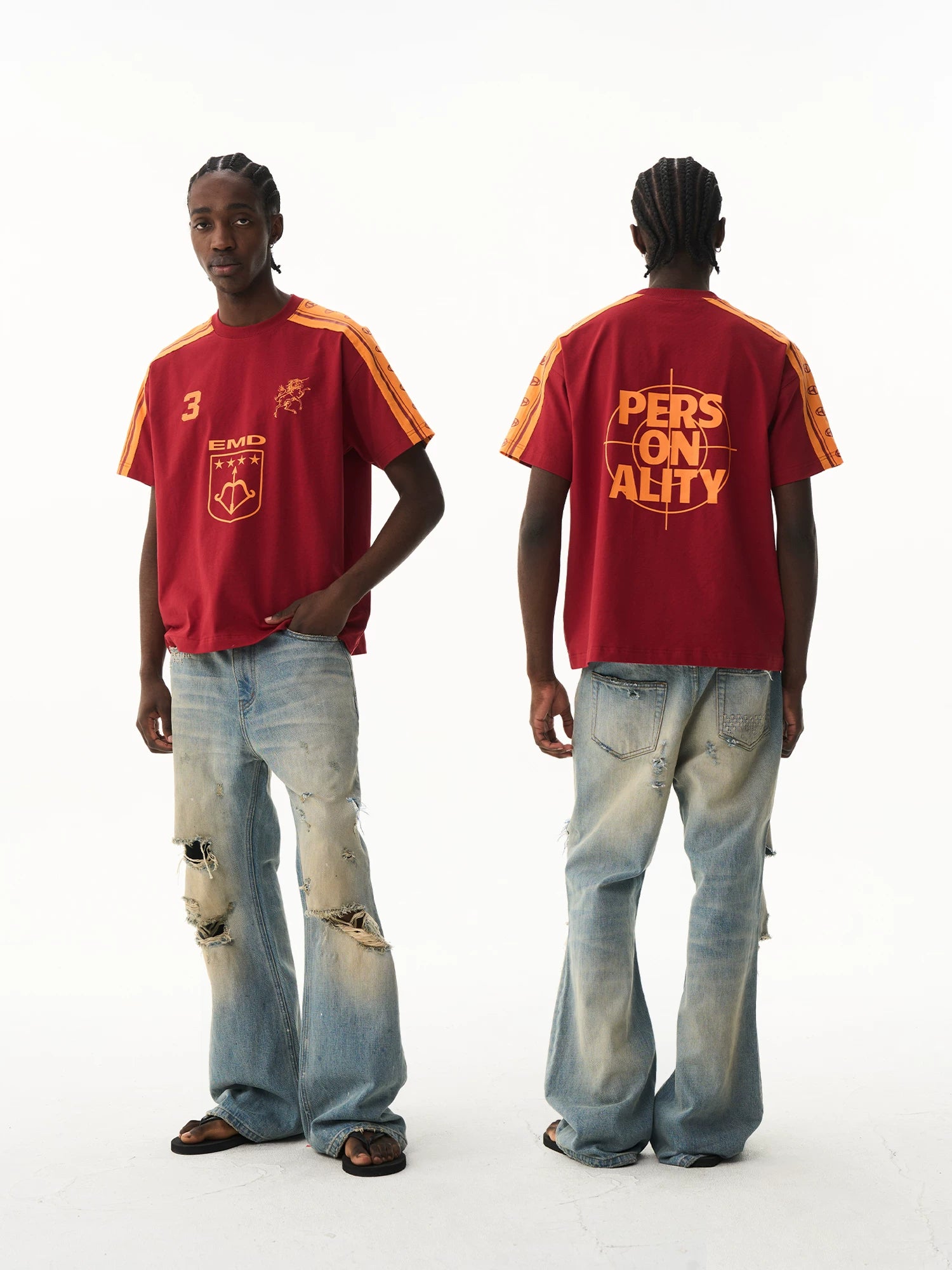 Vintage Contrast Panel Sport T-Shirt