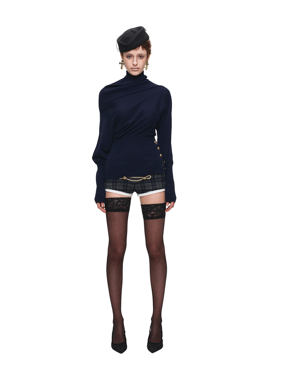 Acetate Cashmere Batwing Sweater