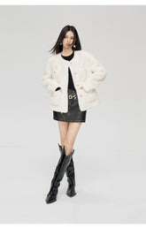 Off-white Faux Mink Coat - CHINASQUAD