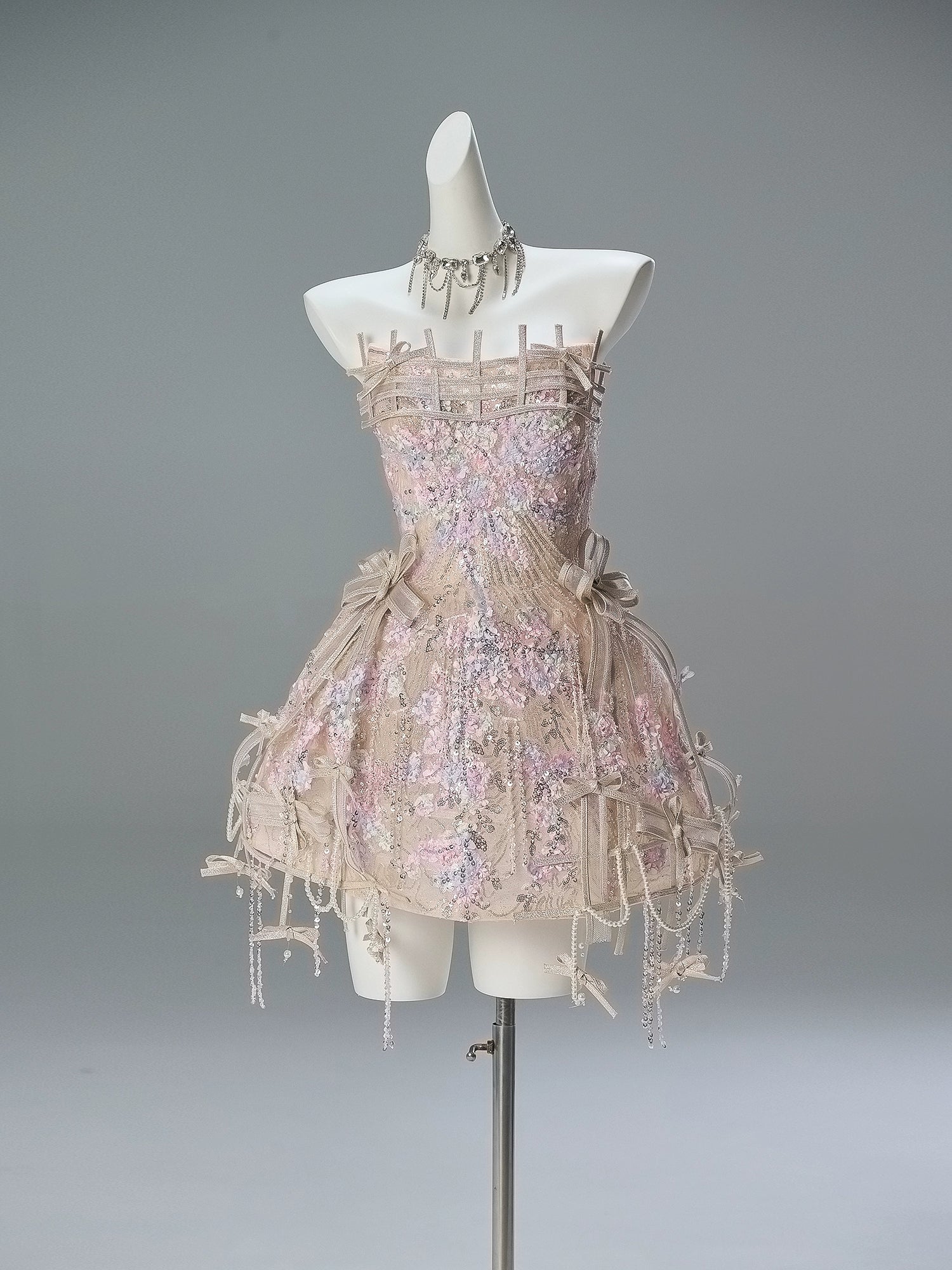 Annie Princess Embellished Tulle Dress with Lace Details