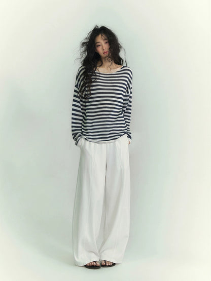 Airy Flow Wide-Leg Sculpted Pants