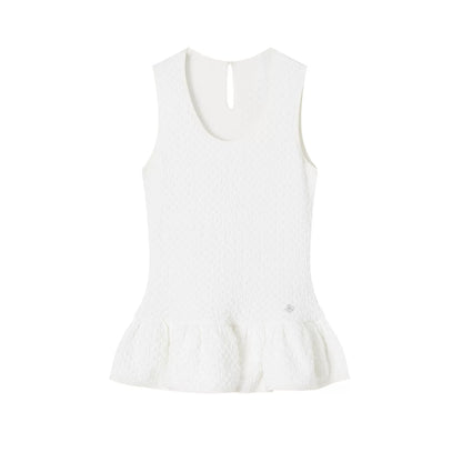 Cloud Ruffle Sleeveless Tank Top
