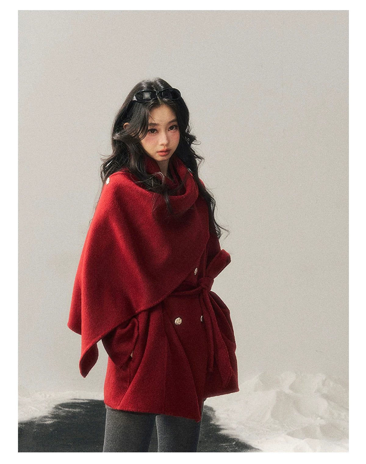 French British-Style Wool Coat