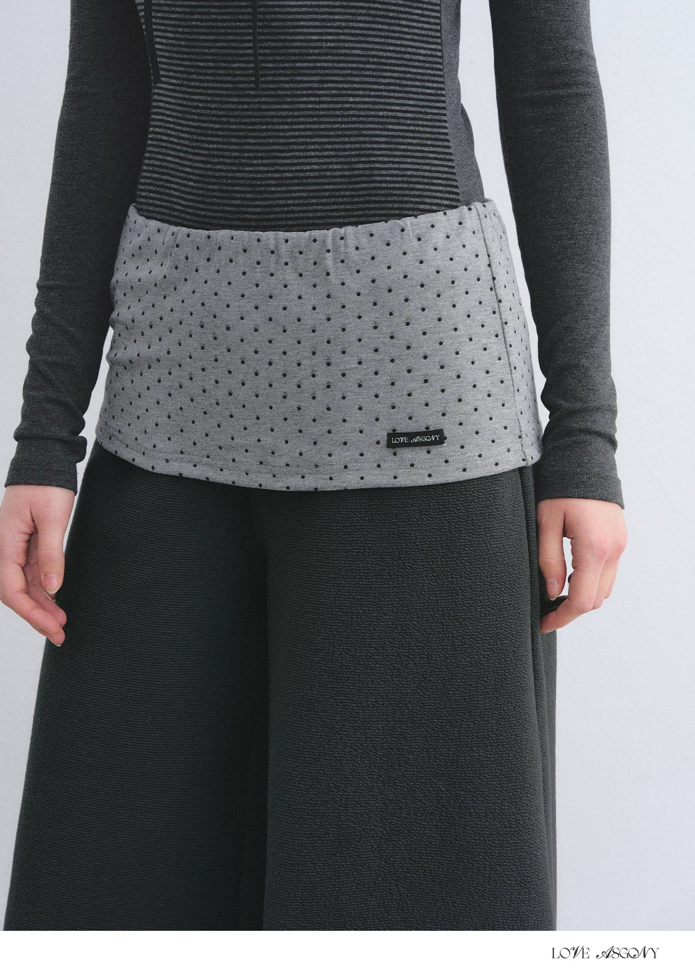 Faux-Layer Top and Pants Set