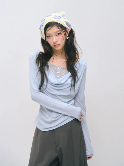 Waist-Cinching Long Sleeve T-Shirt