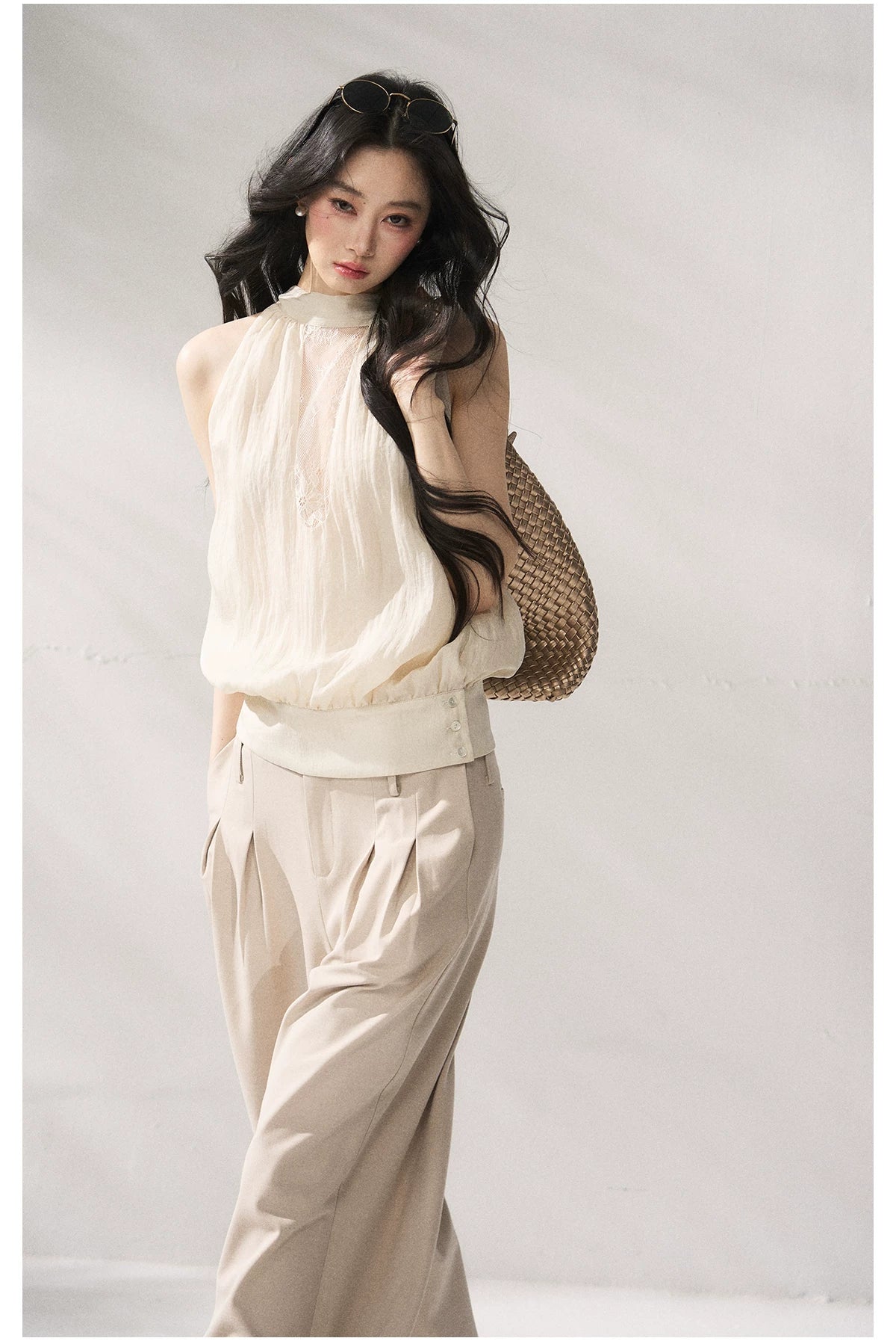 Halter Neck Minimalist Sleeveless Vest