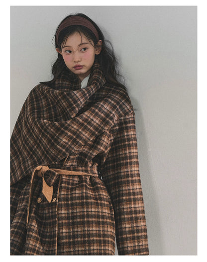 French British-Style Wool Coat