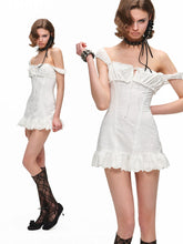 Jacquard Cotton Ruched Mini Dress 1Jinn Studio