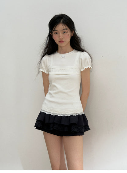 Black and White 3D A-Line Skirt - CHINASQUAD