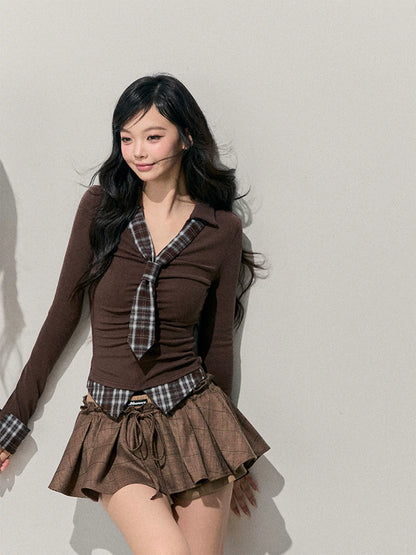 V-Neck Long Sleeve Slim-Fit T-Shirt