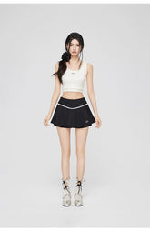 Lace-Paneled Skirt - CHINASQUAD