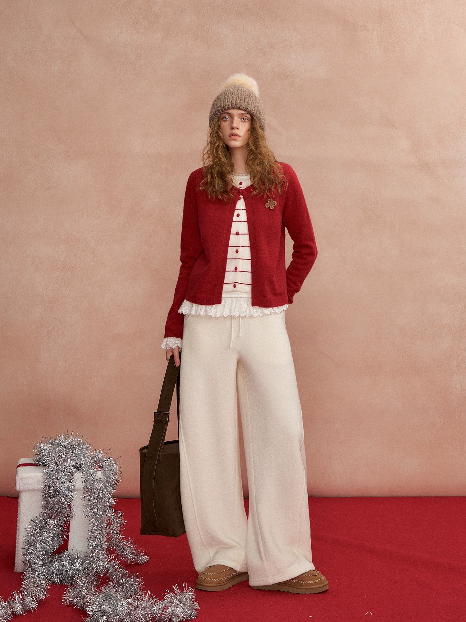 Two-Piece Effect Striped Cardigan