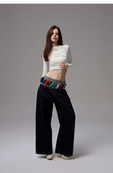 Ruched Long Sleeve Cropped T-shirt - CHINASQUAD