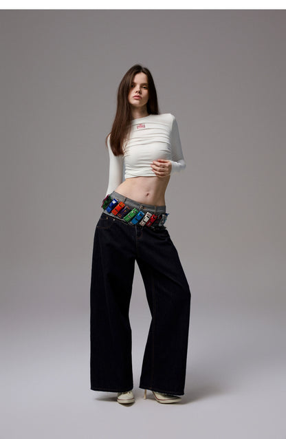 Ruched Long Sleeve Cropped T-shirt - CHINASQUAD