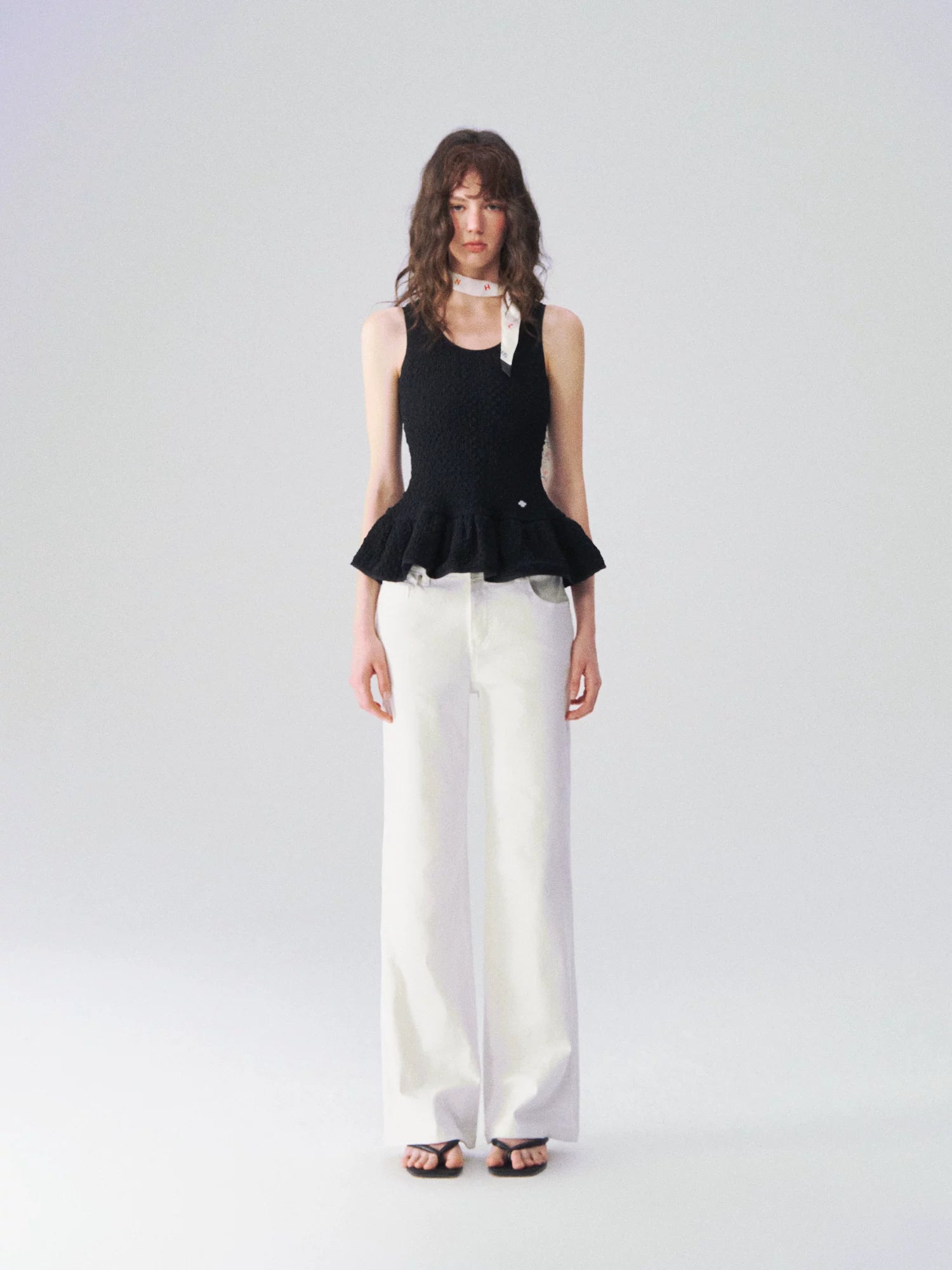 Cloud Stretch Straight-Leg White Denim Jeans