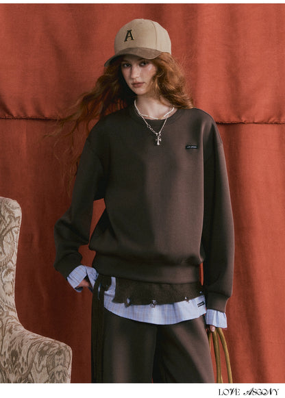 Asgony Retro Contrast Lettering Baseball Cap